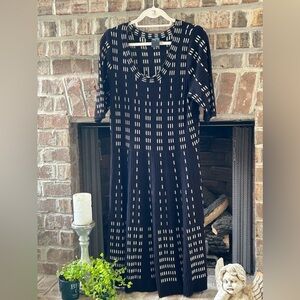 Black & Cream fit and flare dress